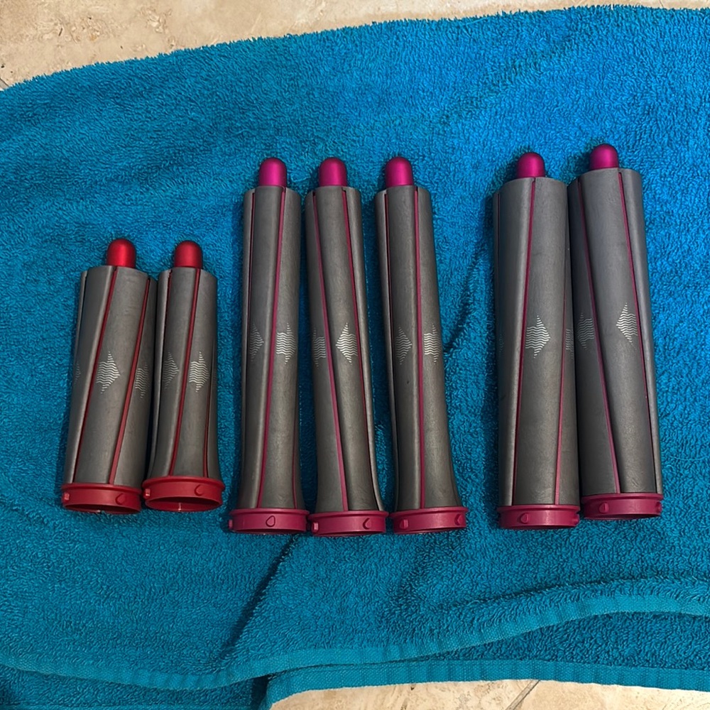 Dyson Hair Styler Attachments in Gray and Red